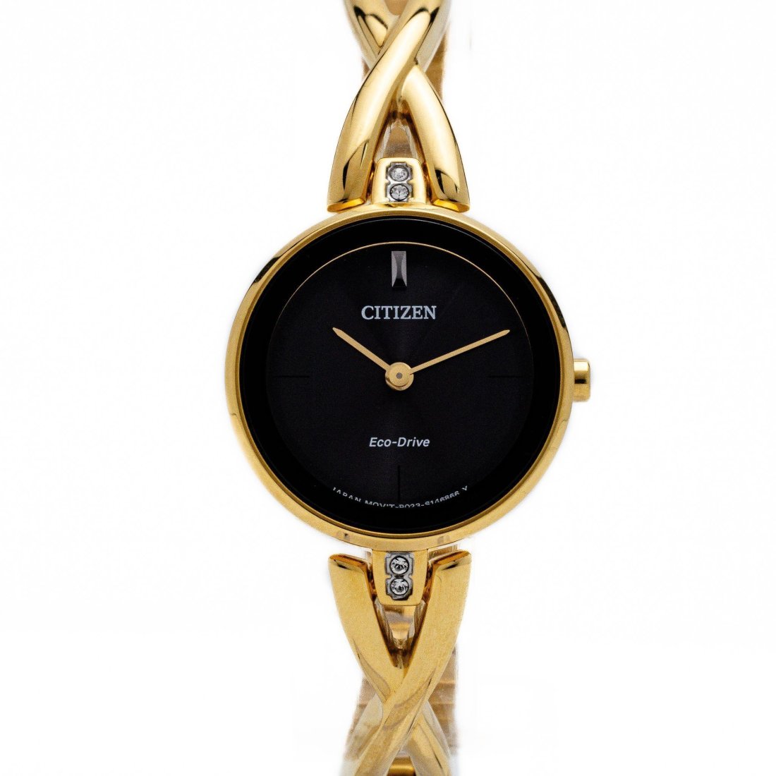 Citizen Aximon Stainless Steel EcoDrive Wristwatch: Reserve: $220 A trendy and stylish choice from Citizen, featuring a modern design with a sleek silver dial and a distinctive stainless steel bracelet. Brand: Citizen Model/Number: EX1422-54E aximon