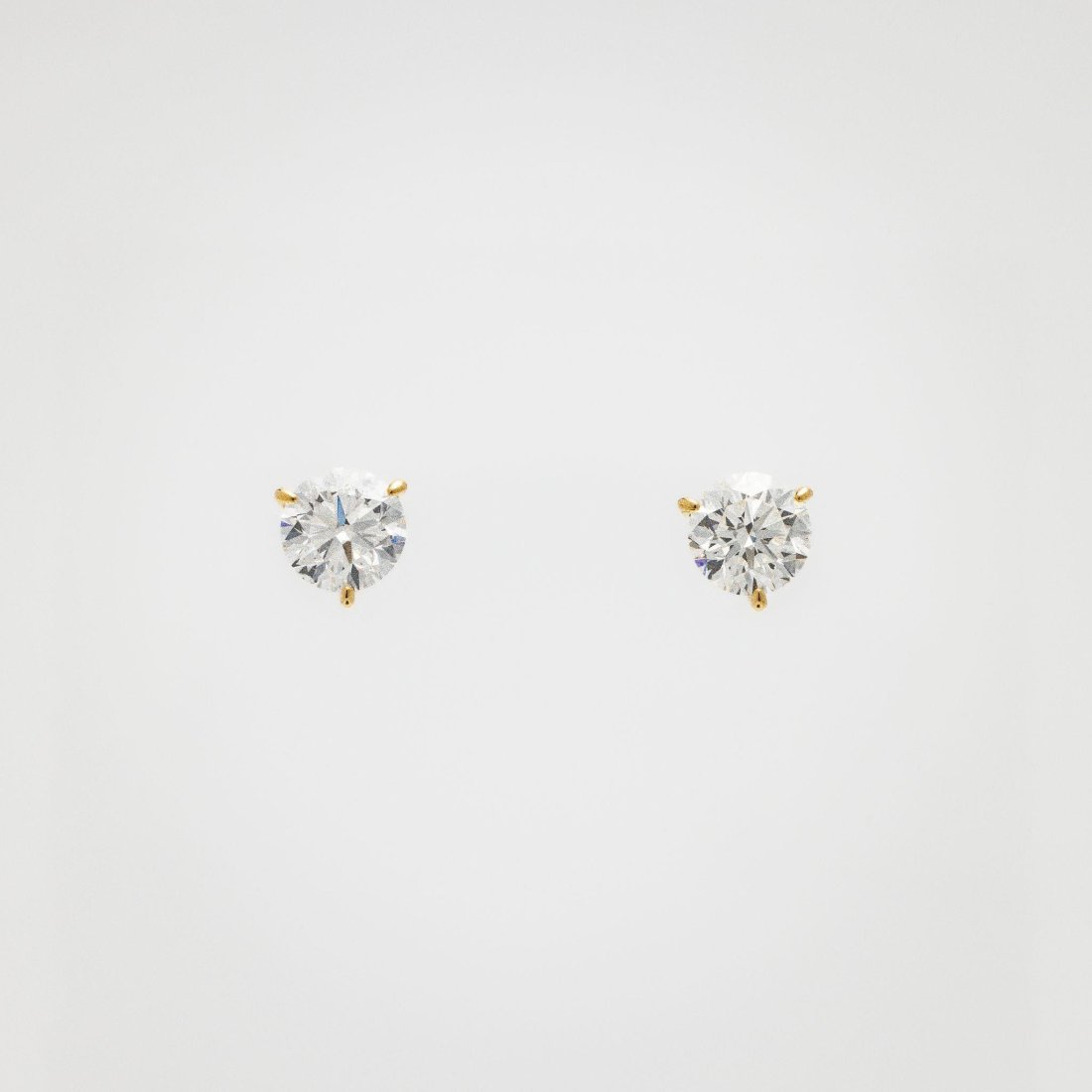 14kt Gold 2.00 ctw Round Diamond Stud Earrings (1 of 4)