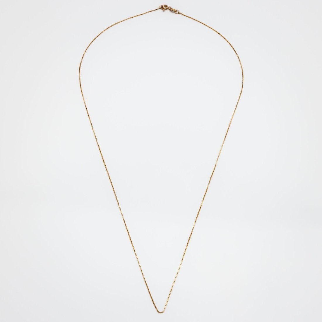 14kt Solid Yellow Gold 20 Inch Box Chain Necklace (1 of 7)