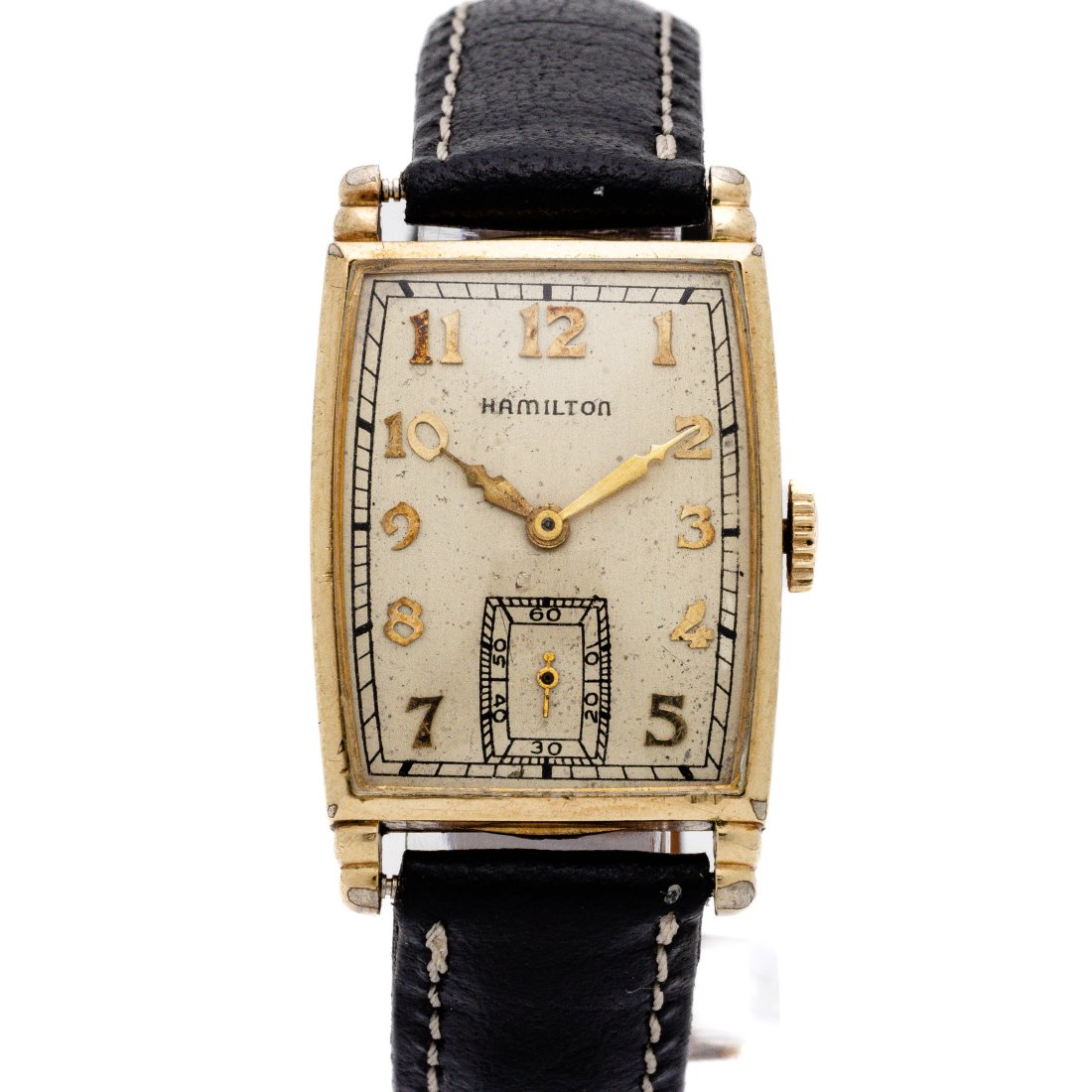 Hamilton Myron 10kt Gold Filled 17j Wristwatch: A genuine Hamilton Myron from the 1940's this watch in today's market is considered smaller but compared to other watches of its time this watch is actually treated as a larger watch combined with its