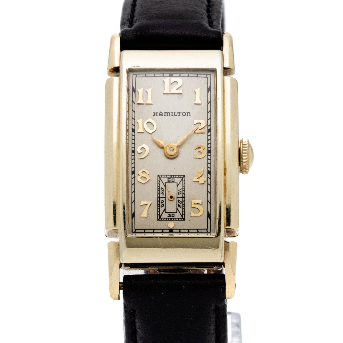 Hamilton Dickens Deco Tank 14kt Gold Filled Cal. 980 Watch (1 of 9)