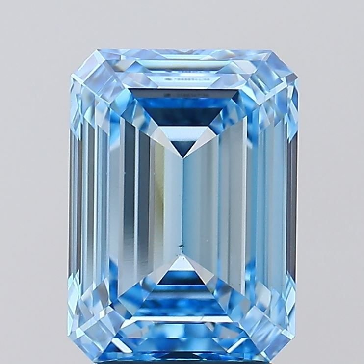 4.01 Ct Emerald Cut Fancy Vivid Blue VS1 Diamond (1 of 5)