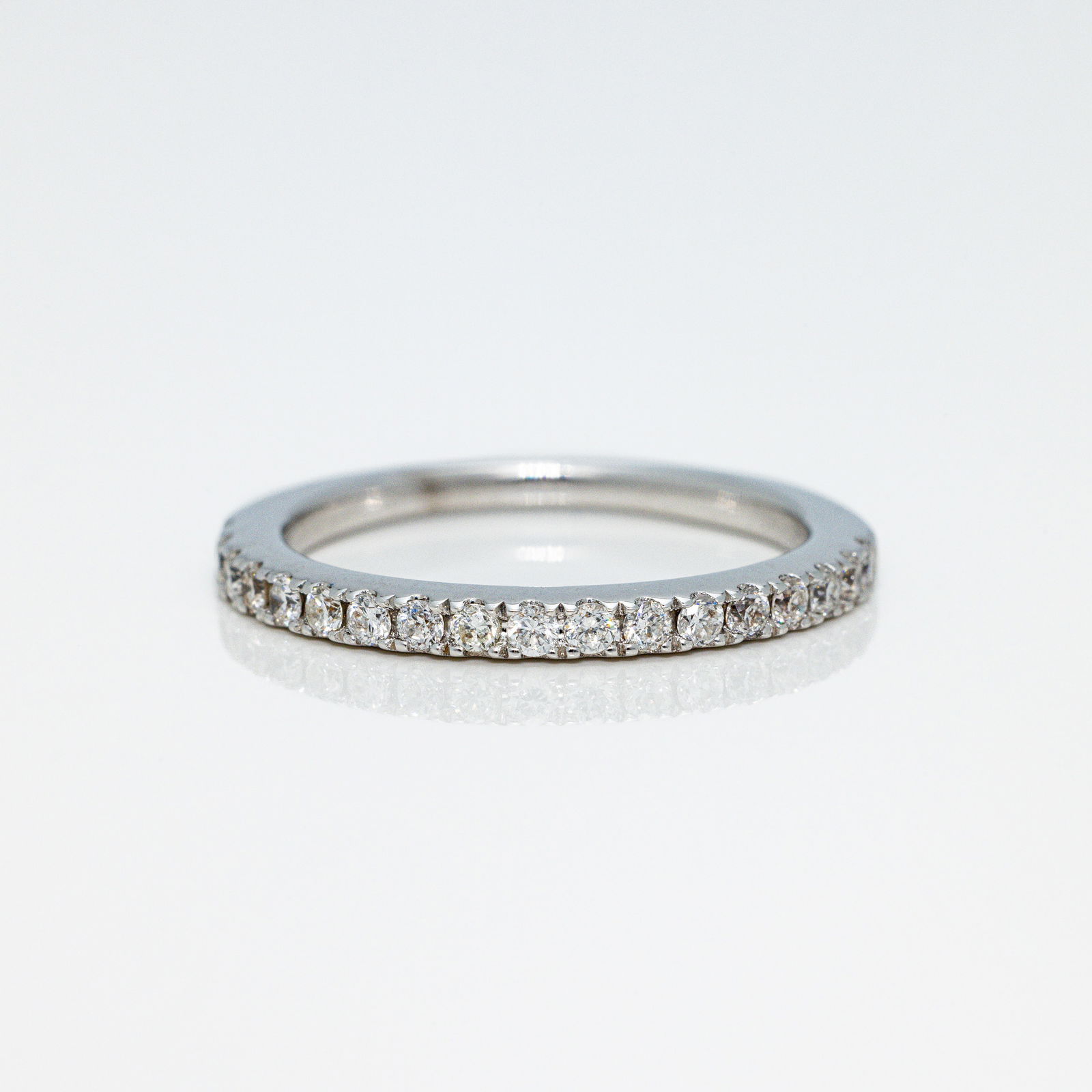 Vintage 14kt White Gold Diamond Wedding Band (1 of 6)