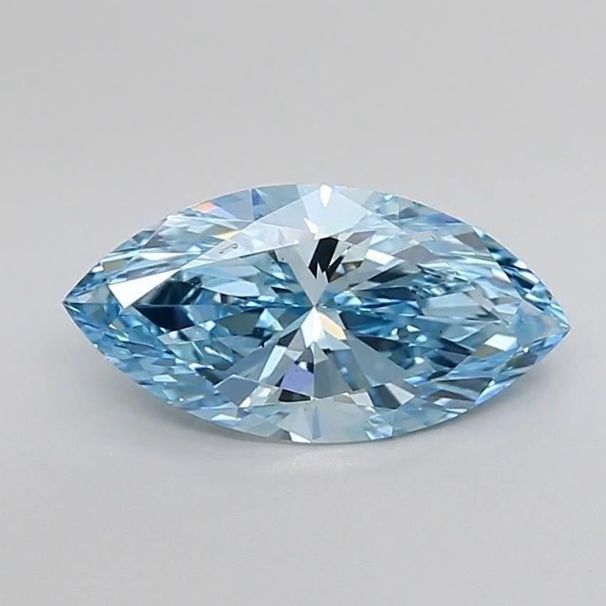 3.02 Carat Marquise VS2 Fancy Vivid Blue Diamond (1 of 5)