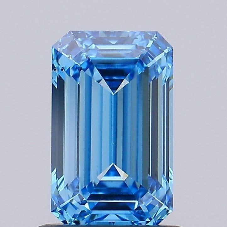 1 ct. Emerald Cut IGI VS2 Fancy Vivid Blue Diamond (1 of 5)