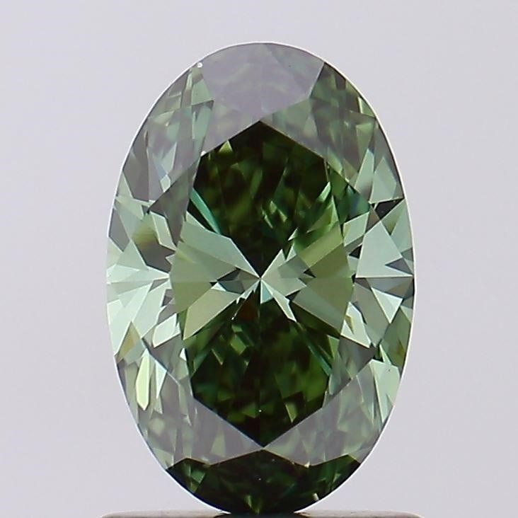 1.04 ct. Oval IGI VS1 Fancy Vivid Green Diamond: Click or Tap For Video! An extremely fine 1.04 carat Oval LAB GROWN diamond with VS1 Clarity and Fancy Vivid Green color.
