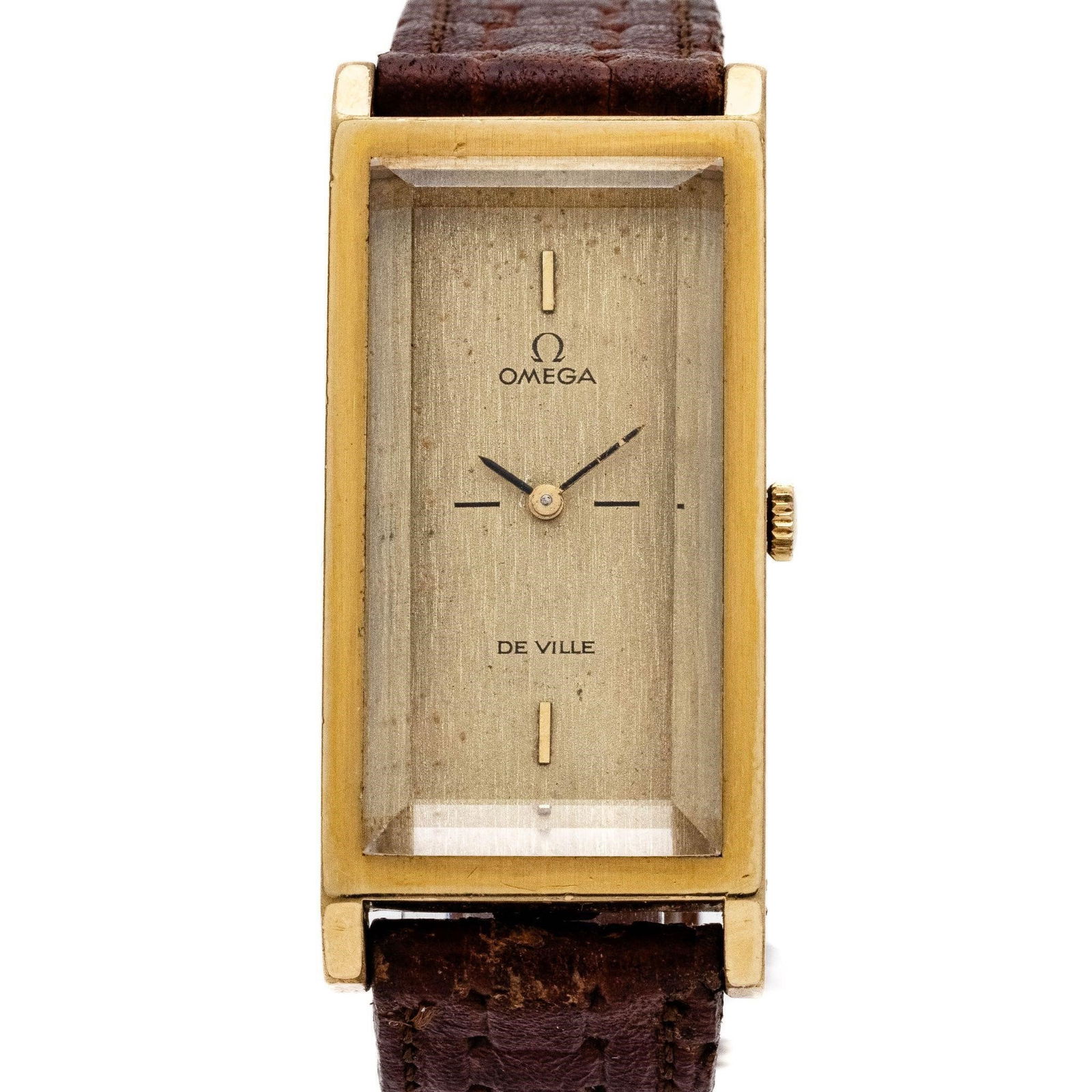 Omega 511.0377 DeVille Andrew Grima Emerald Watch: This vintage omega is a rare one. The elongated case and faceted, emerald cut crystal makes it a show stopper but simple. Powered by the accurate and reliable caliber 625 manual wind movement. The mov