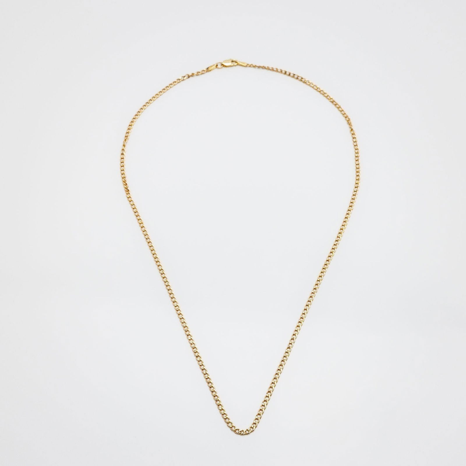 10kt Solid Yellow Gold Curb Link Chain Necklace (1 of 8)
