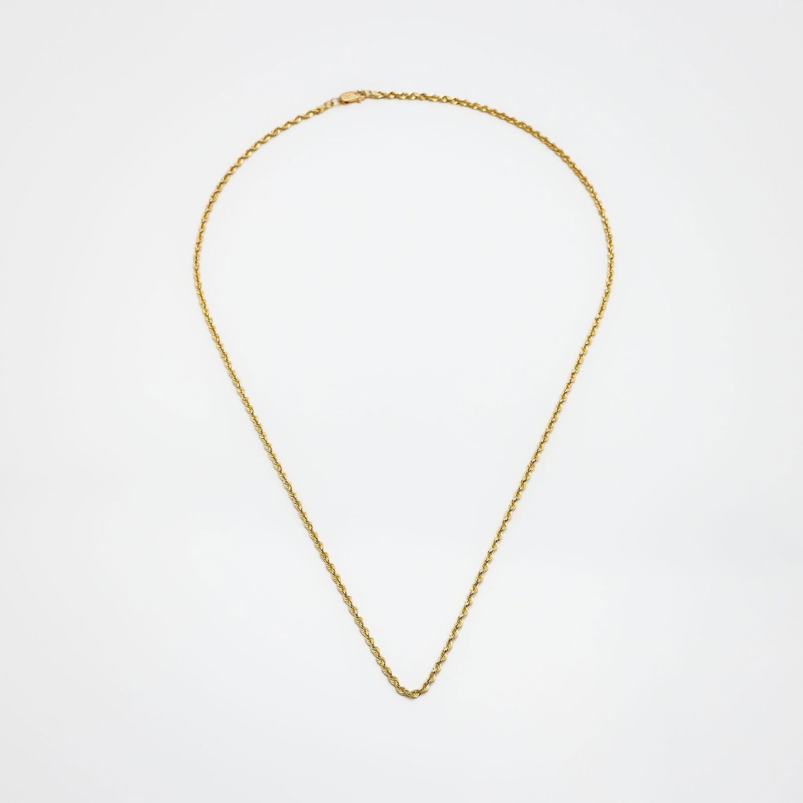 14kt 18 Inch Solid Yellow Gold 2mm Rope Chain (1 of 8)