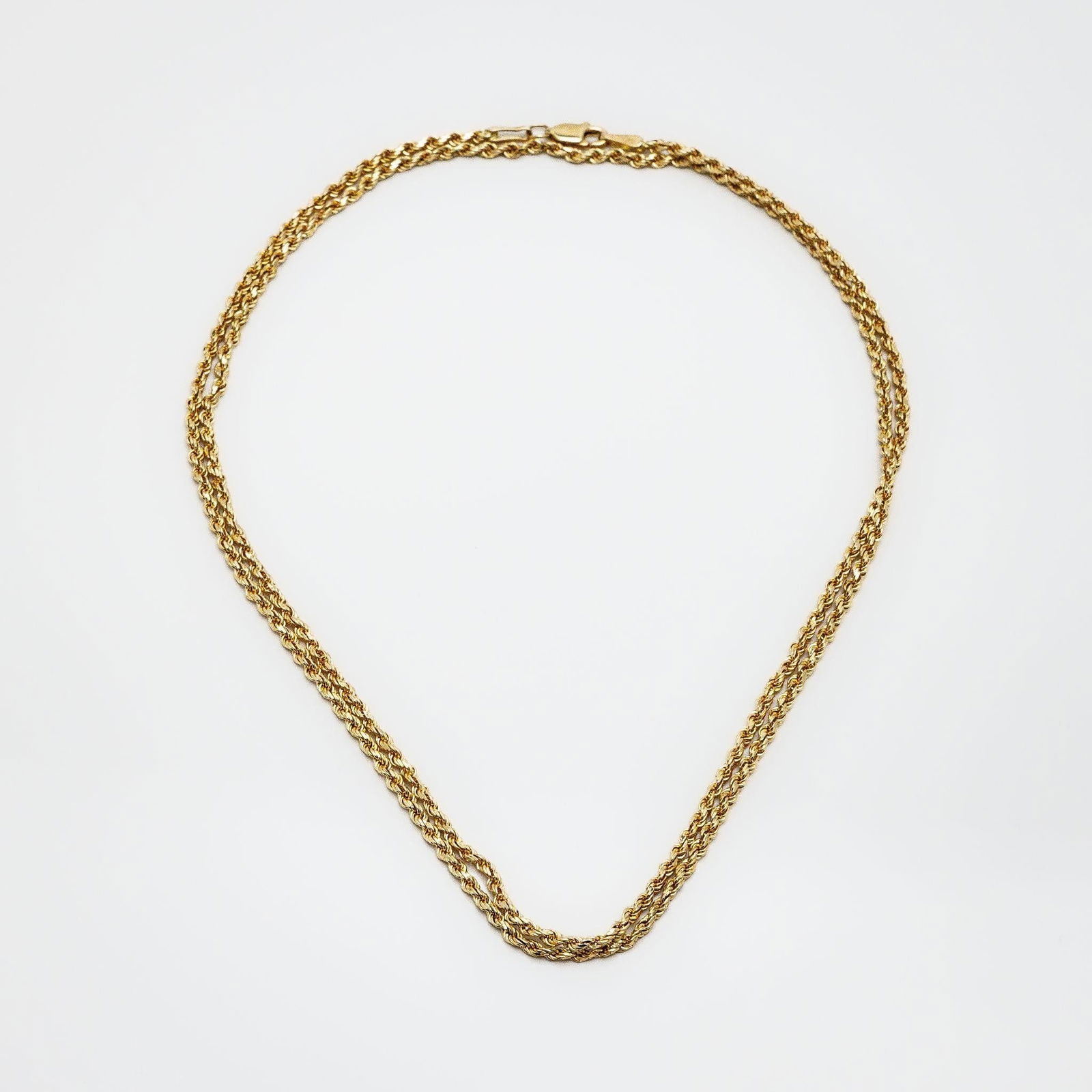 14kt Yellow Gold 25 inch 1.6mm Rope Chain Necklace (1 of 8)