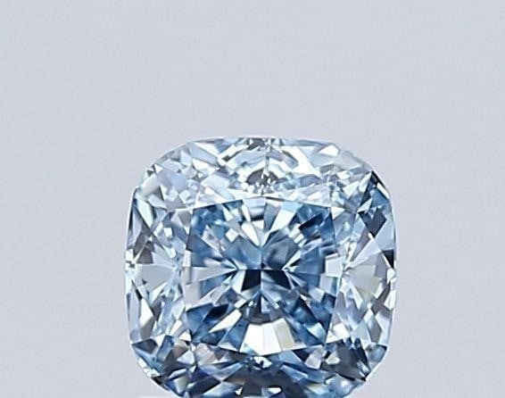1.00 Carat Cushion Fancy Intense Blue VVS2 Diamond (1 of 6)