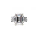 Platinum 3 Stone 8.58 ctw Emerald Cut Diamond Ring