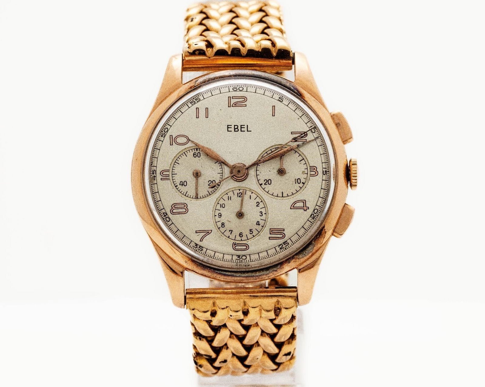 Ebel 18kt Rose Gold Chronograph Gay Feres Watch (1 of 7)