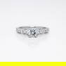 14kt Gold Natural Round Diamond Engagement Ring