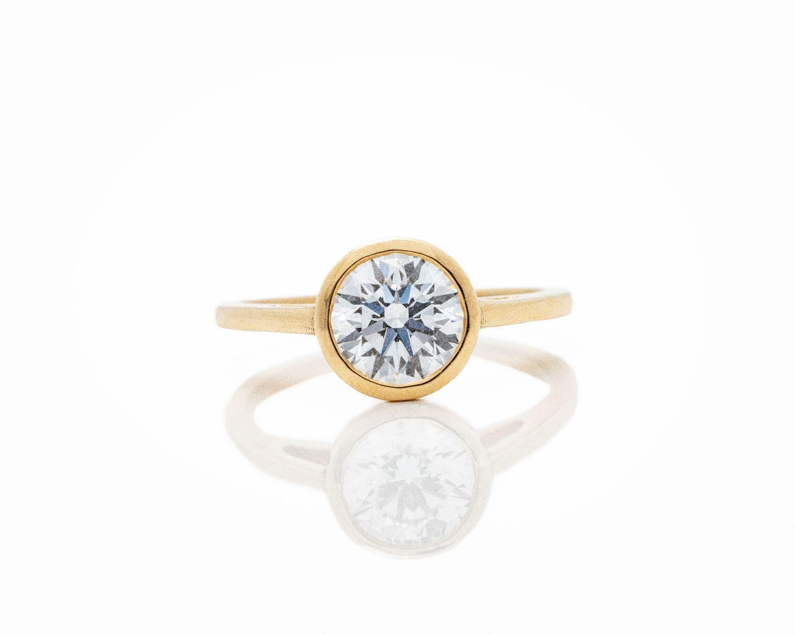 14kt Yellow Gold 1.08ct Diamond Cathederal Ring (1 of 5)