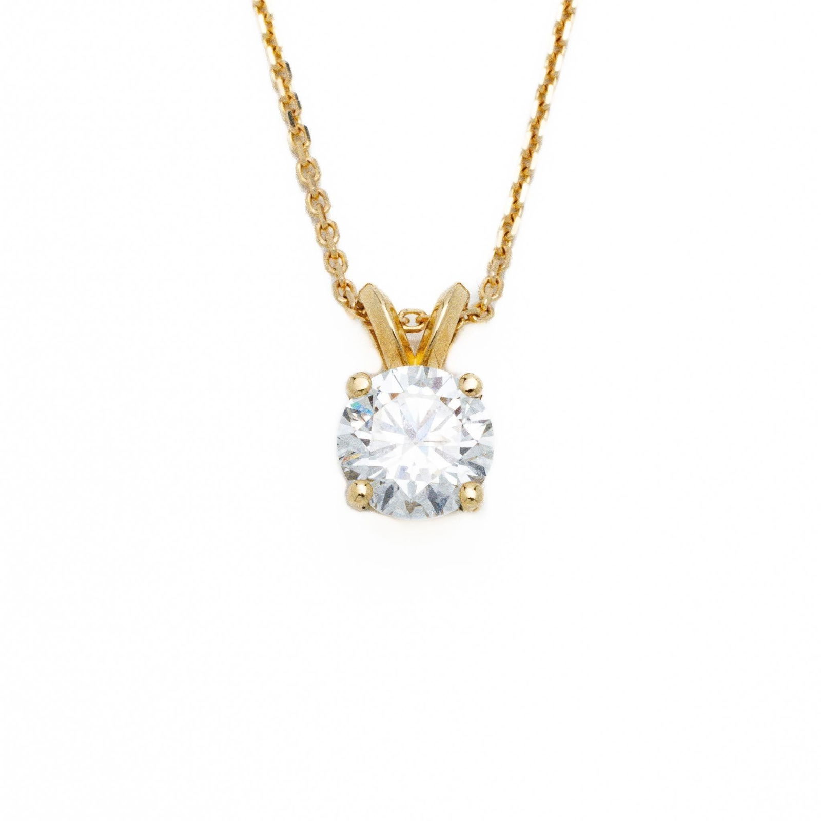 14kt Gold 1.18 ct Diamond Necklace Pendant Set (1 of 8)