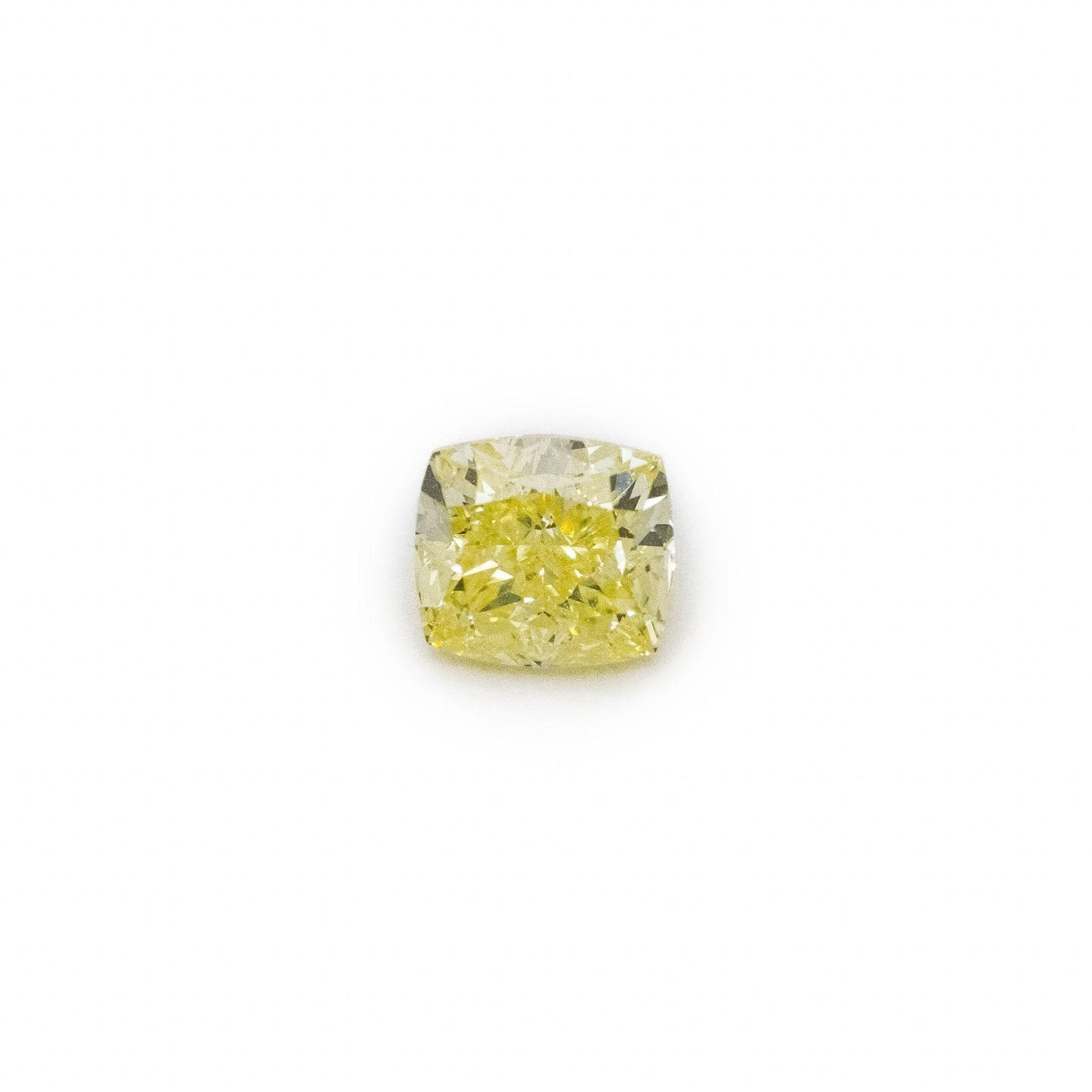 GIA VVS Natural Fancy Yellow Cushion Loose Diamond (1 of 4)