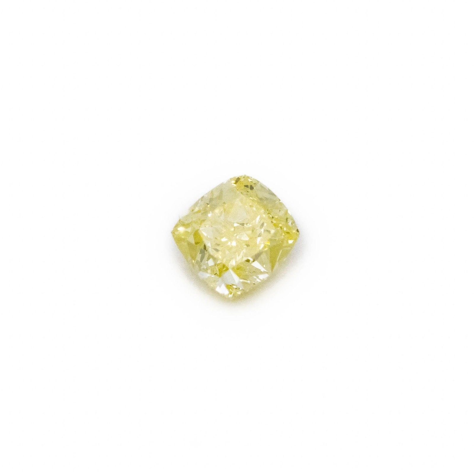 GIA VVS Natural Fancy Yellow Cushion Loose Diamond (1 of 4)