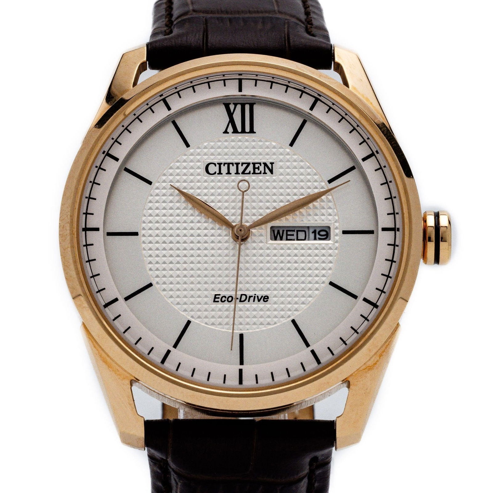 Citizen Classic RG Stainless Steel Eco-Drive Watch: A stylish and outgoing pick for any citizen, featuring a sleek design, a crisp silver dial, and a harmonious blend of fashion and functionality. Brand: Citizen Model/Number: AW0082-01A Retail Value: $
