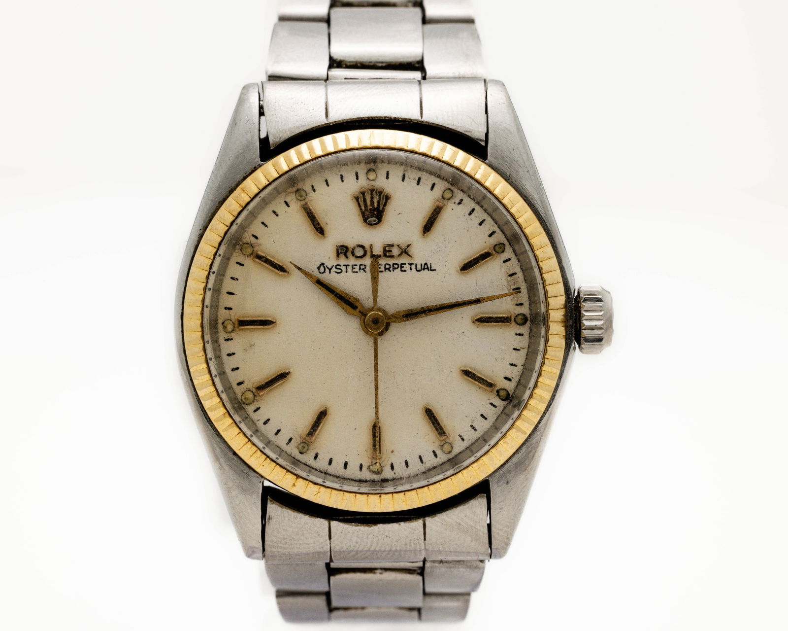 Vintage Rolex 6551 14kt SS Oyster Perpetual Watch (1 of 7)