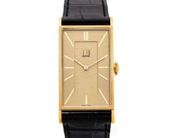 Vintage Dunhill 8037 18kt Yellow Gold Wristwatch