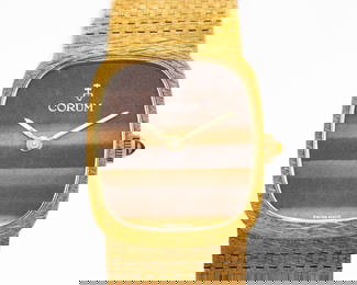Corum 18kt Yellow Gold Tiger Eye Dial Watch