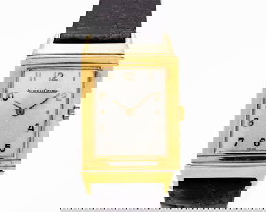Vintage Jaeger LeCoultre Reverso 18kt Gold Watch: Jaeger-LeCoultre Reverso - 18kt Yellow Gold - Manual Wind - Iconic Art Deco Design - Vintage Originally designed to withstand the rigors of polo matches, the Reverso is one of the most iconic and reco