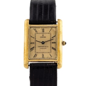 14KT Concord Tiffany & Co  Stamped Dial Wristwatch