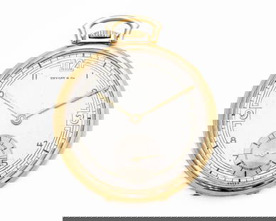 Tiffany & Co. 14kt Yellow Gold Manual Pocket Watch: Tiffany & Co. Pocket Watch - 14kt Yellow Gold - Concord Movement - Manual Wind - 43mm A fantastic early Tiffany & Co. pocket watch, crafted in solid 14kt yellow gold and preserved in exceptional vinta