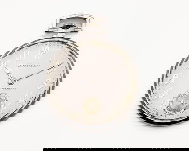 Tiffany & Co Patek Phillippe Platinum Pocket Watch: Tiffany & Co. by Patek Philippe - Platinum Pocket Watch - 18kt Gold Inlay - 1920s Rarity - With Original Box An extraordinarily rare collaboration between Tiffany & Co. and Patek Philippe, this solid