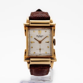 Vintage Jules Jurgensen 14KT Deco Fancy case Watch