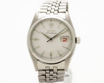 Rolex Oysterdate 6494 SS Manual Vintage 34mm Watch