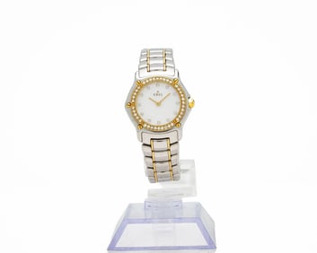 18k Two-Tone Ebel Mother Of Pearl Diamond Watch