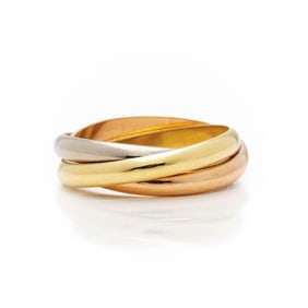 Cartier 18kt Size 69 Trinity Rolling Ring Band