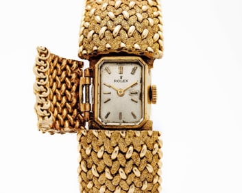 Antique Rolex 1800 14kt Yellow Gold Deco Watch