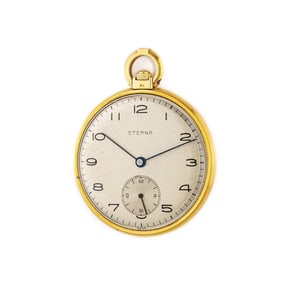 Vintage 18KT Yellow Gold Eterna Pocket Watch
