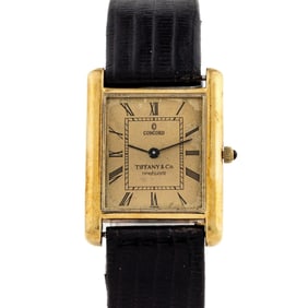 14KT Concord Tiffany & Co Stamped Dial Wristwatch