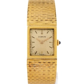 Vintage 18kt YG Corum 8168 Manual Wind Watch