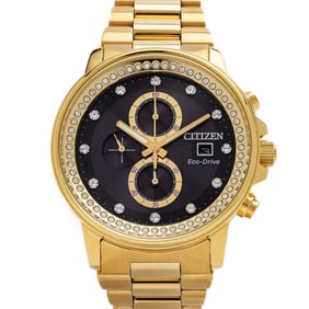 New Citizen Steel Eco-Drive Wristwatch/Bracelet