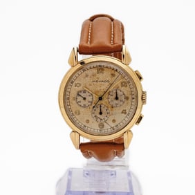 Vintage Movado 14KT Yellow Gold Chronograph Watch