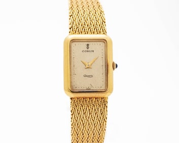 Vintage Corum 18kt Yellow Gold Quartz Wristwatch