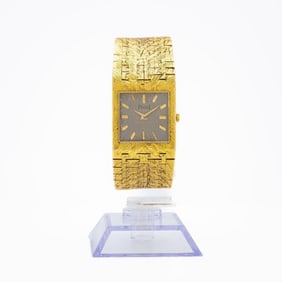 Vintage 18K Yellow Gold Piaget Custom Finish Watch