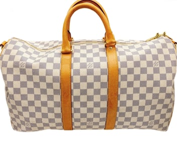 Louis Vuitton Keepall 45 Damier Azur W Lock & Keys
