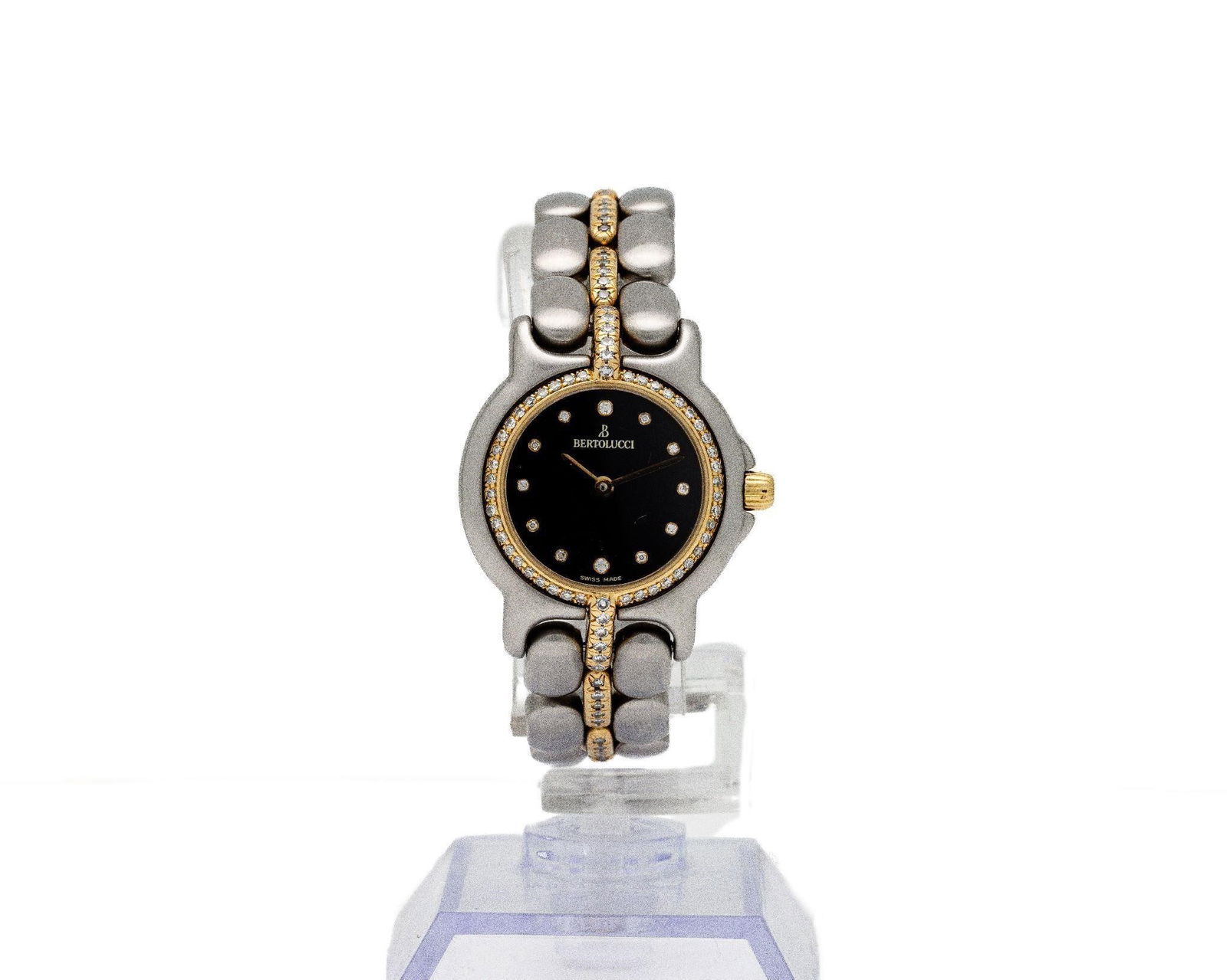 Bertolucci 4254 TwoTone Steel Diamond Quartz Watch (1 of 5)
