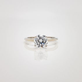 14kt Gold 1.63 Carat Round Diamond Engagement Ring