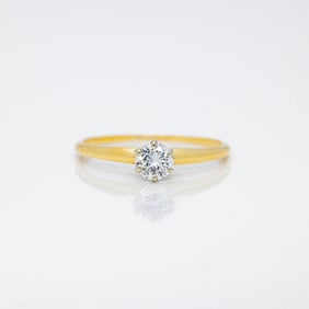 Vintage Tiffany & Co 18kt Diamond Engagement Ring
