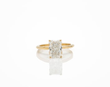 14kt Yellow Gold Radiant Diamond Engagement Ring
