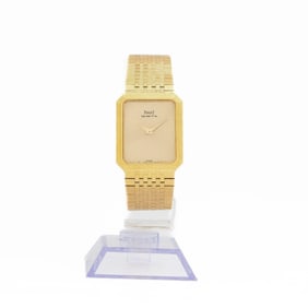 Vintage 18KT Yellow Gold Piaget Quartz Wrist Watch