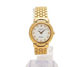 Rolex Cellini 6621 14kt Gold Diamond Dial Watch