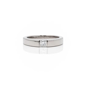 Cartier 18k Tank Solitaire Princess Diamond Ring